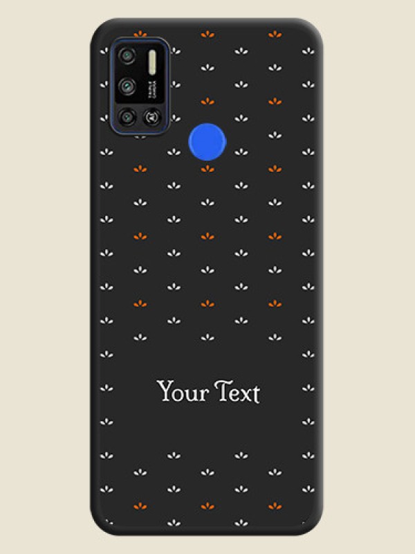 Custom Simple Pattern With Custom Text On Space Black Personalized Soft Matte Phone Covers -Tecno Spark 6 Air - alternate view