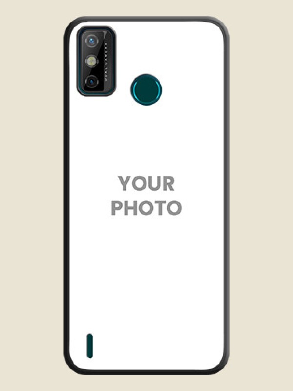 Custom Full Single Pic Upload On Space Black Personalized Soft Matte Phone Covers -Tecno Spark 6 Go - alternate view