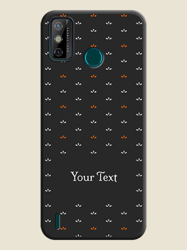 Custom Simple Pattern With Custom Text On Space Black Personalized Soft Matte Phone Covers -Tecno Spark 6 Go - alternate view