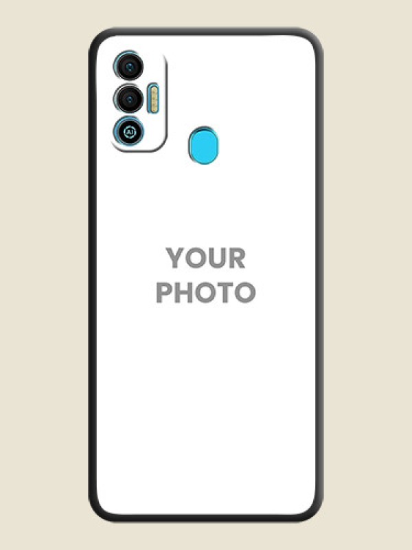 Custom Full Single Pic Upload On Space Black Personalized Soft Matte Phone Covers -Tecno Spark 7T - alternate view