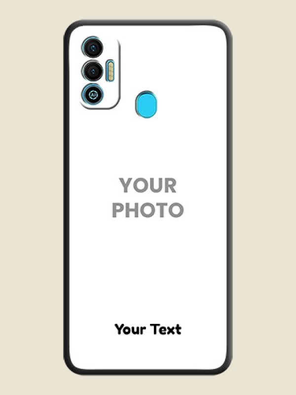 Custom Full Single Pic Upload With Text On Space Black Personalized Soft Matte Phone Covers -Tecno Spark 7T - alternate view