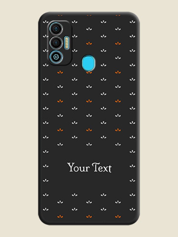 Custom Simple Pattern With Custom Text On Space Black Personalized Soft Matte Phone Covers -Tecno Spark 7T - alternate view