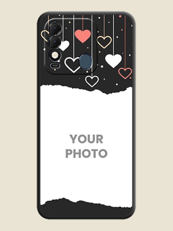 Custom Love Hangings with Splash Wave Picture on Space Black Custom Soft Matte Phone Back Cover - Tecno Spark 8 - alternate view