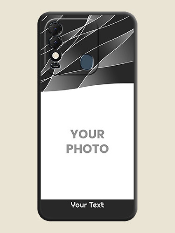Custom Mixed Wave Lines on Photo on Space Black Soft Matte Mobile Cover - Tecno Spark 8 - alternate view