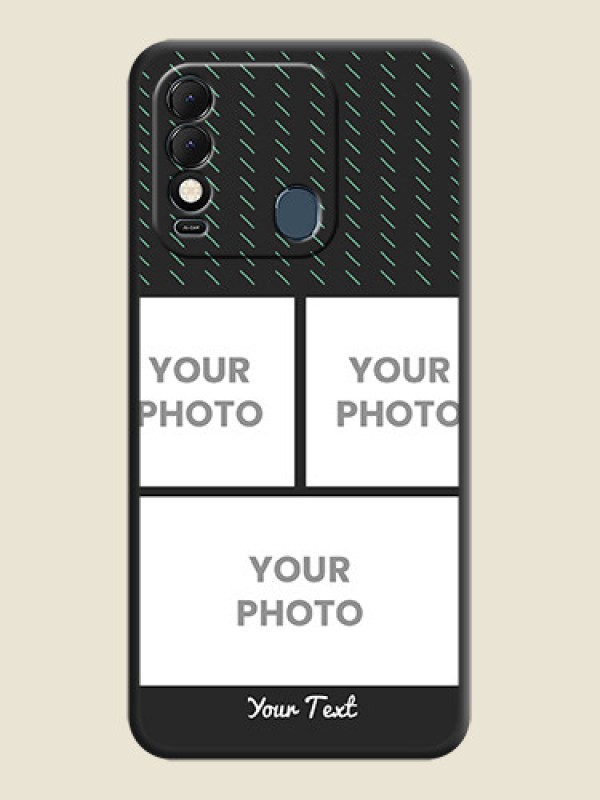Custom Cross Dotted Pattern with 2 Image Holder  on Personalised Space Black Soft Matte Cases - Tecno Spark 8 - alternate view