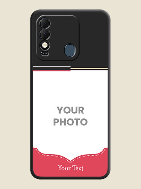 Custom Classic Plain Design with Name on Photo on Space Black Soft Matte Phone Cover - Tecno Spark 8 - alternate view