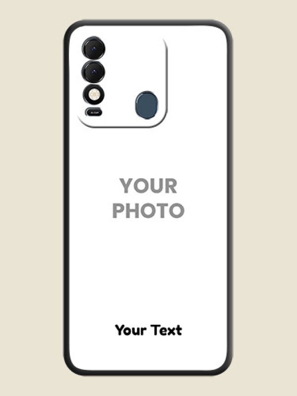 Custom Full Single Pic Upload With Text On Space Black Personalized Soft Matte Phone Covers -Tecno Spark 8 - alternate view