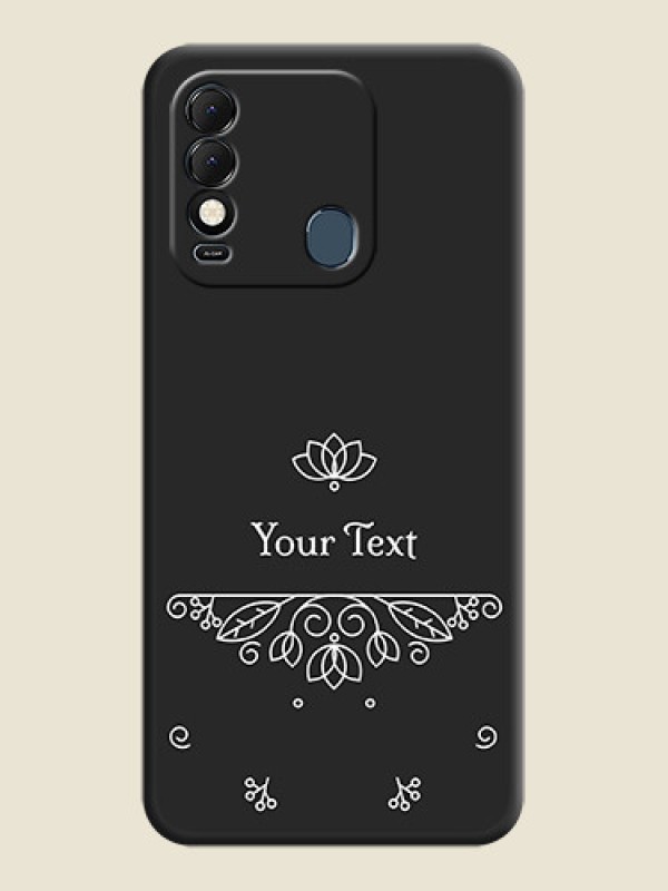 Custom Lotus Garden Custom Text On Space Black Personalized Soft Matte Phone Covers -Tecno Spark 8 - alternate view