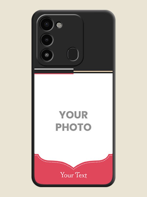 Custom Classic Plain Design with Name on Photo on Space Black Soft Matte Phone Cover - Tecno Spark 8C - alternate view