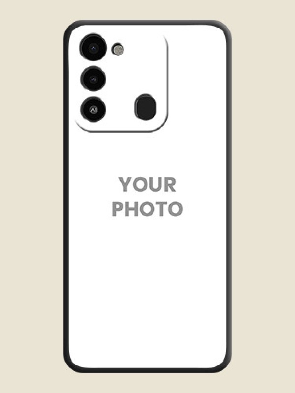 Custom Full Single Pic Upload On Space Black Personalized Soft Matte Phone Covers -Tecno Spark 8C - alternate view