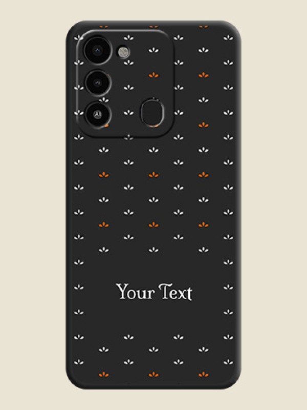 Custom Simple Pattern With Custom Text On Space Black Personalized Soft Matte Phone Covers -Tecno Spark 8C - alternate view