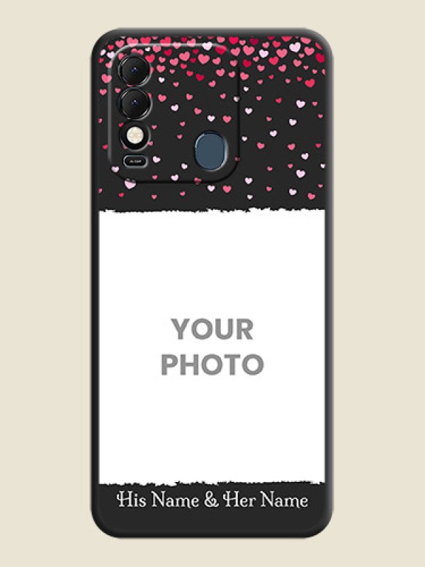 Custom Fall in Love with Your Partner  on Photo on Space Black Soft Matte Phone Cover - Tecno Spark 8T - alternate view