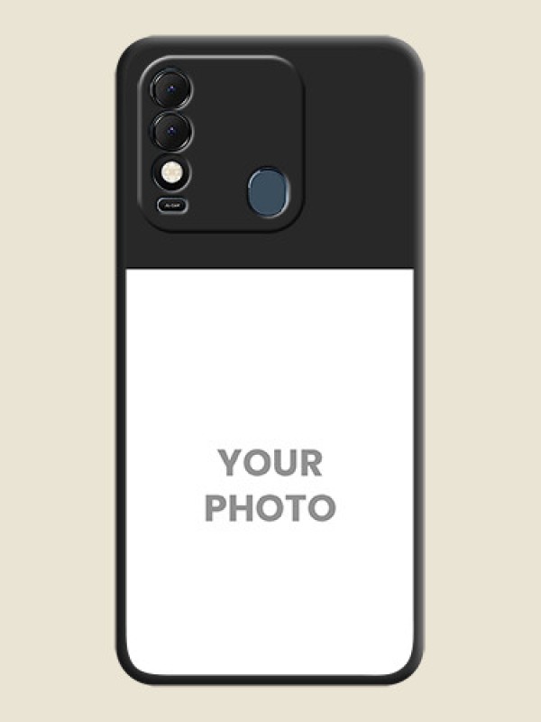 Custom Image Upload With Space Black Color On Custom Soft Matte Mobile Back Cover - Tecno Spark 8T - alternate view