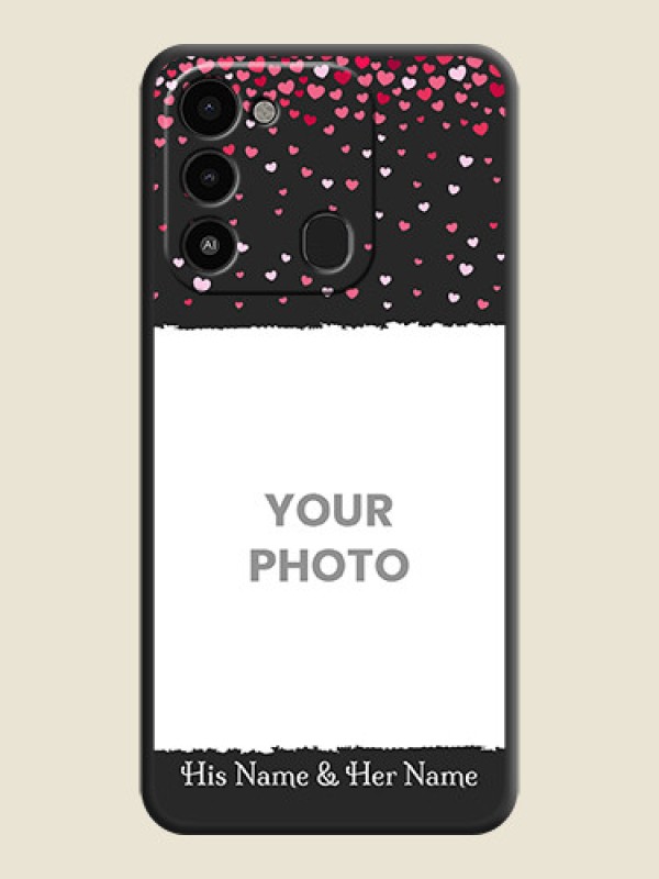 Custom Fall in Love with Your Partner  on Photo on Space Black Soft Matte Phone Cover - Tecno Spark 9 - alternate view