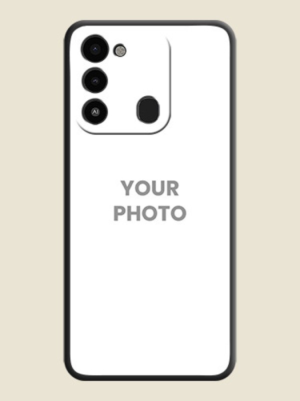 Custom Full Single Pic Upload On Space Black Personalized Soft Matte Phone Covers -Tecno Spark 9 - alternate view