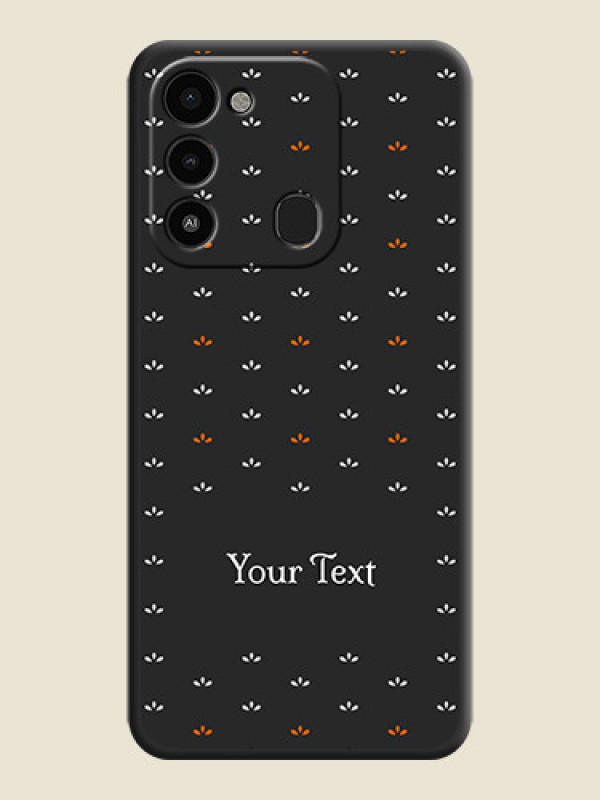 Custom Simple Pattern With Custom Text On Space Black Personalized Soft Matte Phone Covers -Tecno Spark 9 - alternate view