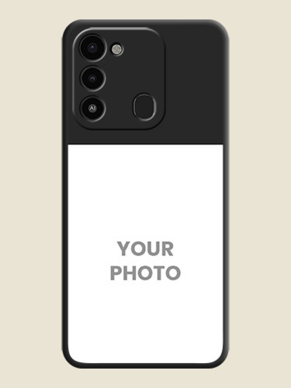 Custom Image Upload With Space Black Color On Custom Soft Matte Mobile Back Cover - Tecno Spark 9 - alternate view