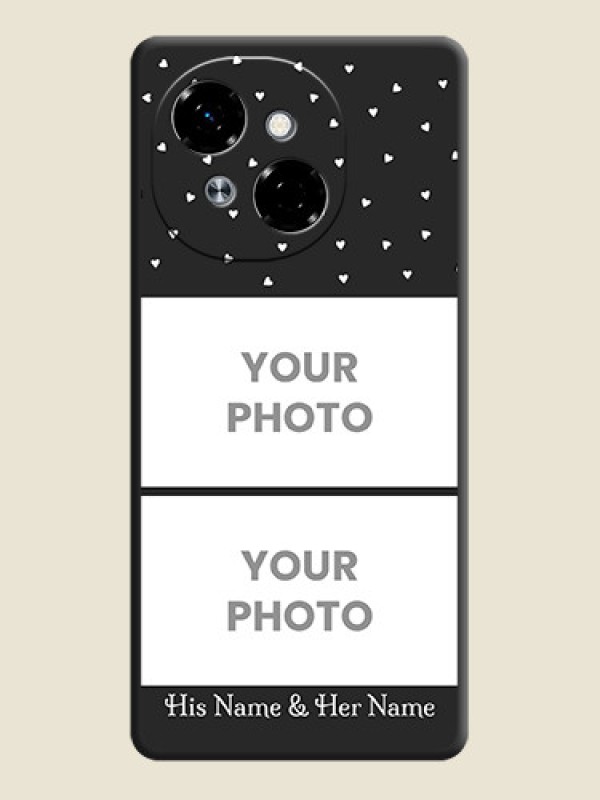 Custom Miniature Love Symbols with Name On Space Black Custom Soft Matte Mobile Back Cover - Spark Go 1 - alternate view