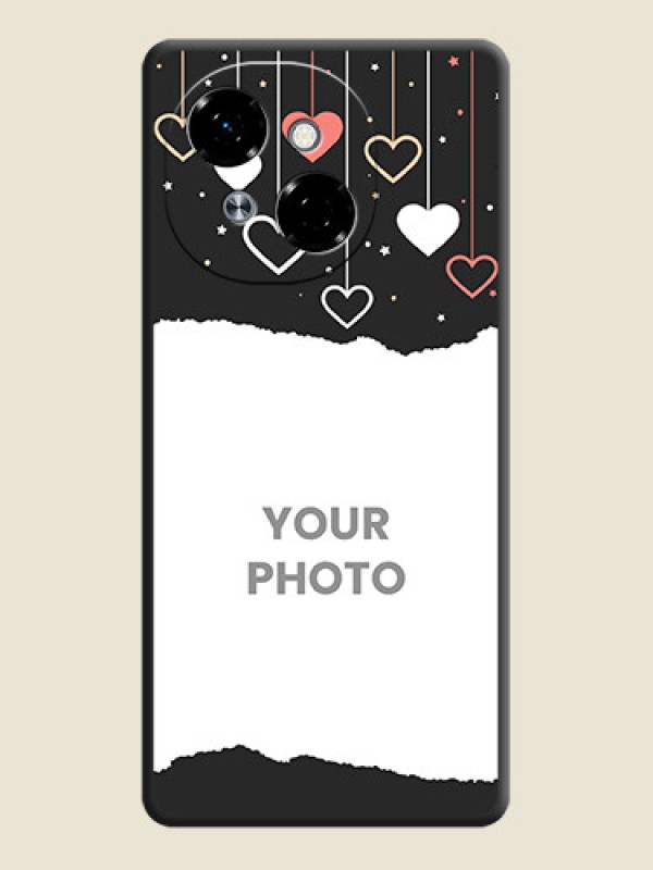 Custom Love Hangings with Splash Wave Picture On Space Black Custom Soft Matte Mobile Back Cover - Spark Go 1 - alternate view