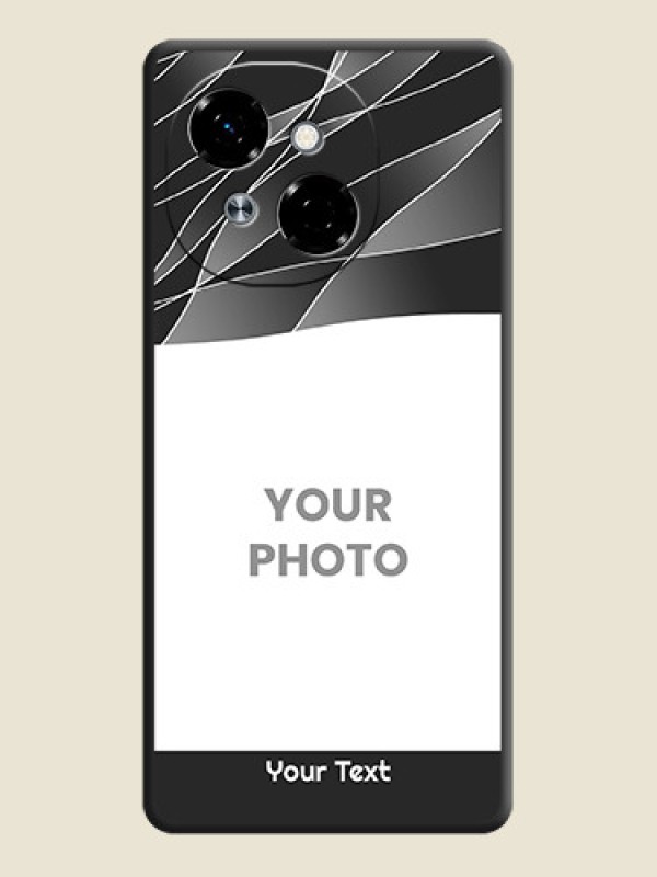 Custom Mixed Wave Lines on Photo On Space Black Custom Soft Matte Mobile Back Cover - Spark Go 1 - alternate view