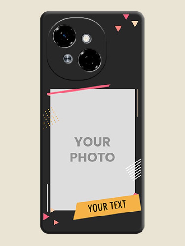 Custom Photo Frame with Triangle Small Dots on Photo On Space Black Custom Soft Matte Mobile Back Cover - Spark Go 1 - alternate view