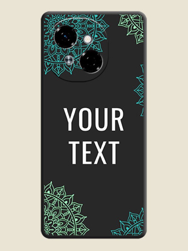 Custom Your Name with Floral Design On Space Black Custom Soft Matte Mobile Back Cover - Spark Go 1 - alternate view