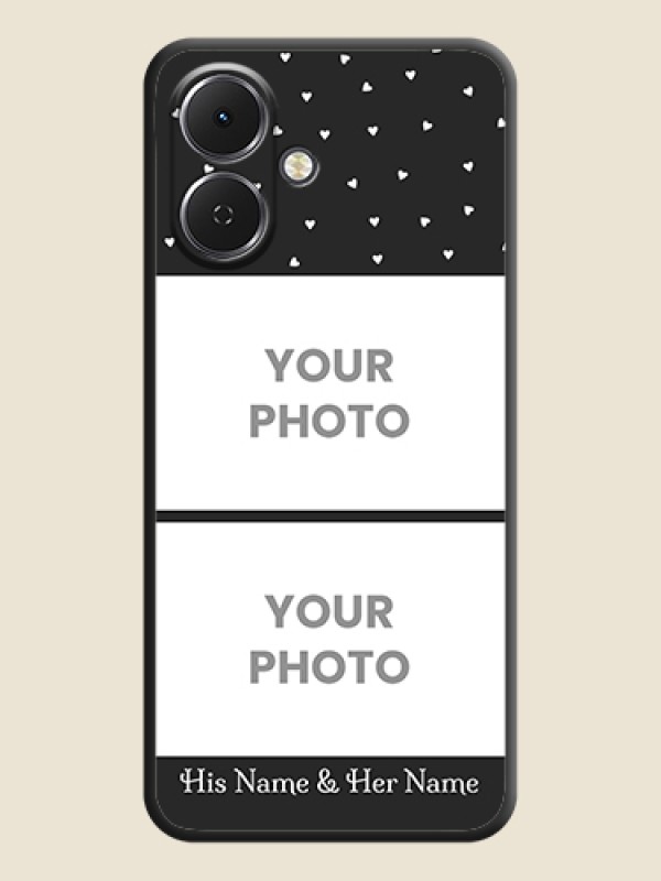 Custom Miniature Love Symbols with Name On Space Black Custom Soft Matte Mobile Back Cover - Tecno Spark Go 2 - alternate view