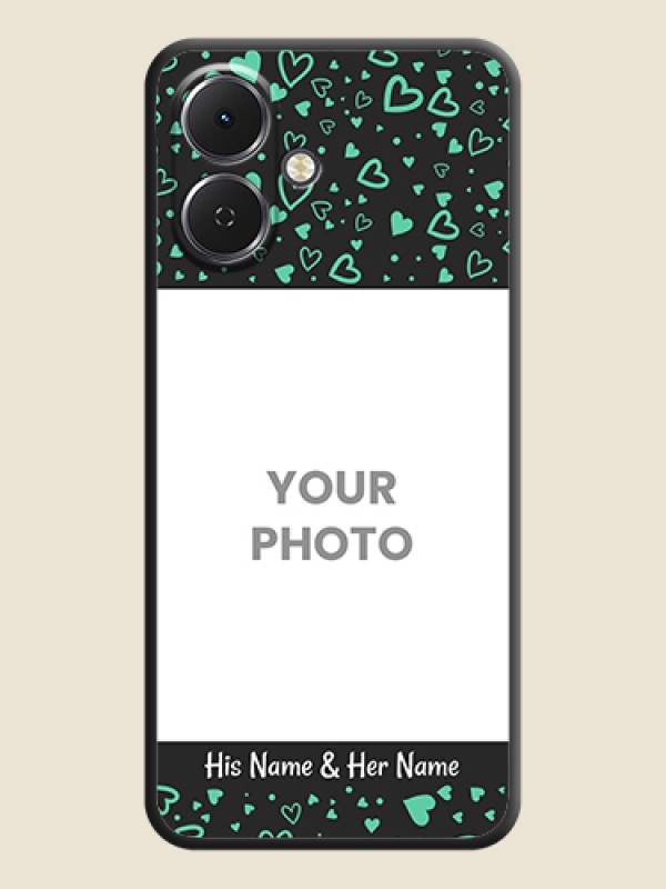 Custom Sea Green Indefinite Love Pattern on Photo On Space Black Custom Soft Matte Mobile Back Cover - Tecno Spark Go 2 - alternate view