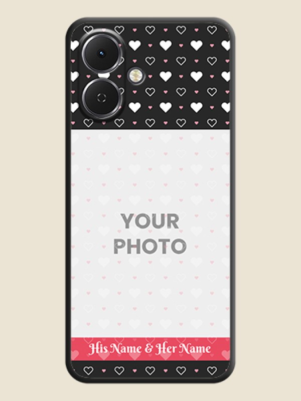 Custom White Color Love Symbols with Text Design on Photo On Space Black Custom Soft Matte Mobile Back Cover - Tecno Spark Go 2 - alternate view