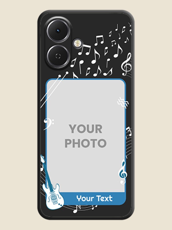 Custom Musical Theme Design with Text on Photo On Space Black Custom Soft Matte Mobile Back Cover - Tecno Spark Go 2 - alternate view