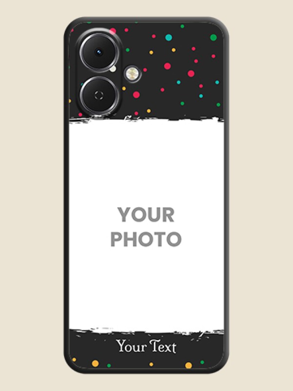 Custom Multicolor Dotted Pattern with Text On Space Black Custom Soft Matte Mobile Back Cover - Tecno Spark Go 2 - alternate view