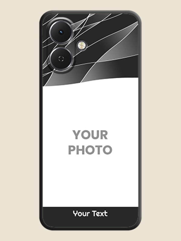 Custom Mixed Wave Lines on Photo On Space Black Custom Soft Matte Mobile Back Cover - Tecno Spark Go 2 - alternate view