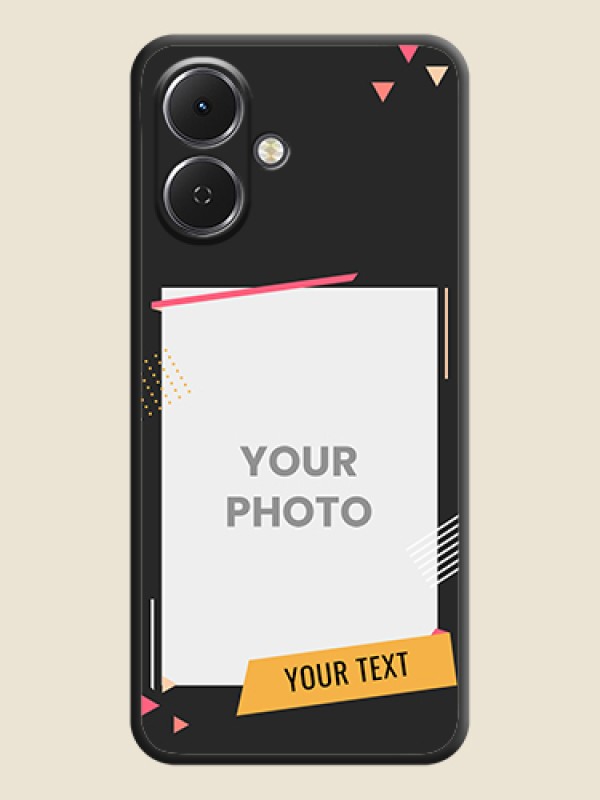 Custom Photo Frame with Triangle Small Dots on Photo On Space Black Custom Soft Matte Mobile Back Cover - Tecno Spark Go 2 - alternate view