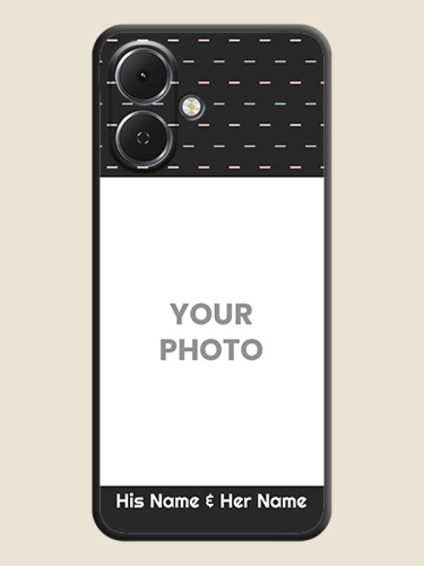 Custom Line Pattern Design with Text On Space Black Custom Soft Matte Mobile Back Cover - Tecno Spark Go 2 - alternate view