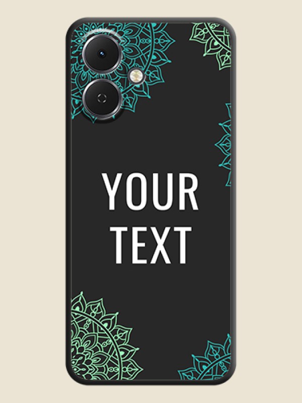 Custom Your Name with Floral Design On Space Black Custom Soft Matte Mobile Back Cover - Tecno Spark Go 2 - alternate view