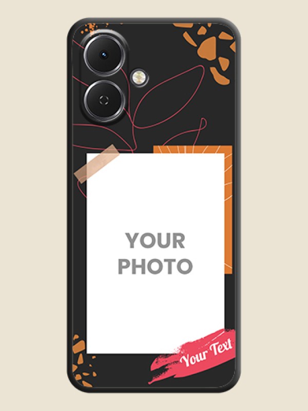 Custom Orange Photo Frame On Space Black Custom Soft Matte Mobile Back Cover - Tecno Spark Go 2 - alternate view