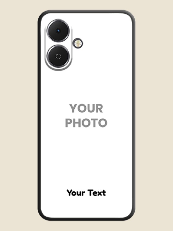 Custom Full Single Pic Upload With Text On Space Black Custom Soft Matte Mobile Back Cover - Tecno Spark Go 2 - alternate view