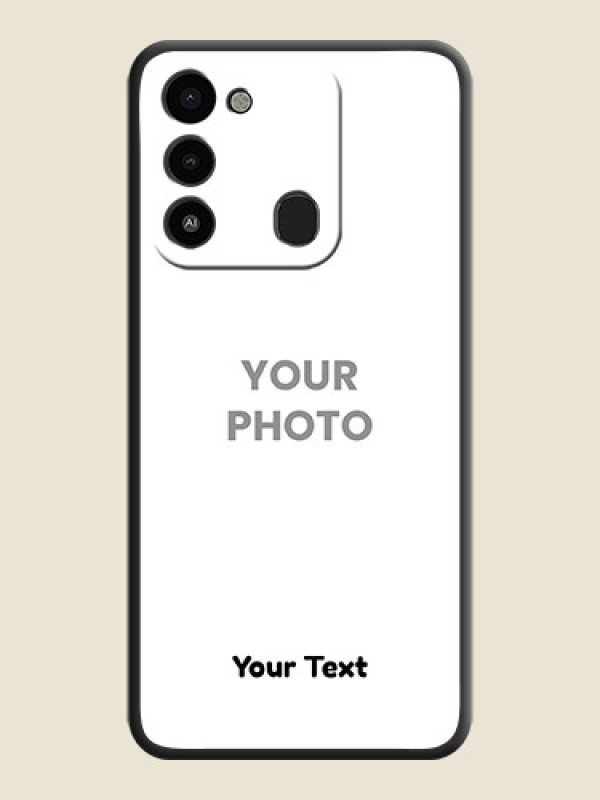 Custom Full Single Pic Upload With Text On Space Black Personalized Soft Matte Phone Covers -Tecno Spark Go 2022 - alternate view
