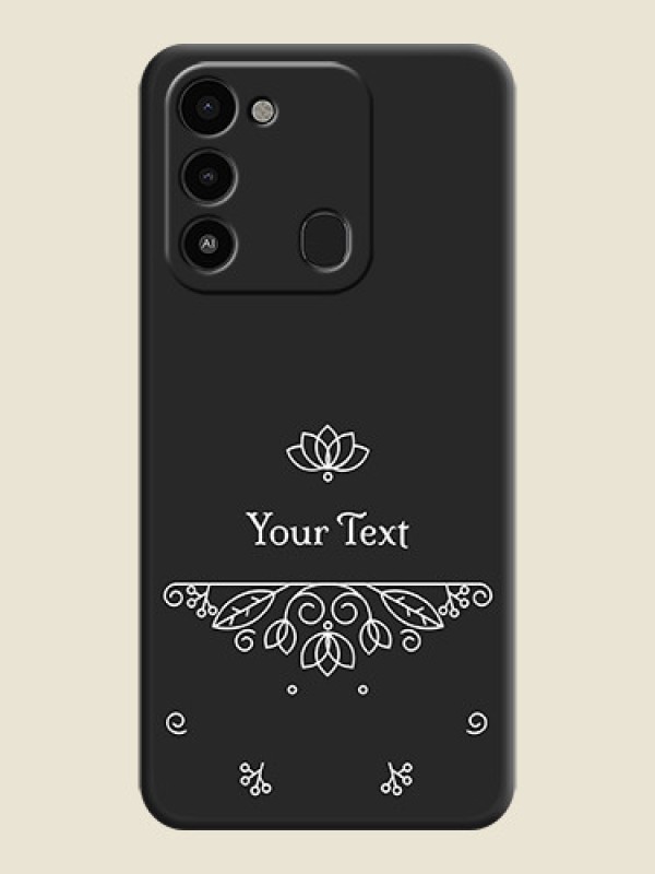 Custom Lotus Garden Custom Text On Space Black Personalized Soft Matte Phone Covers -Tecno Spark Go 2022 - alternate view
