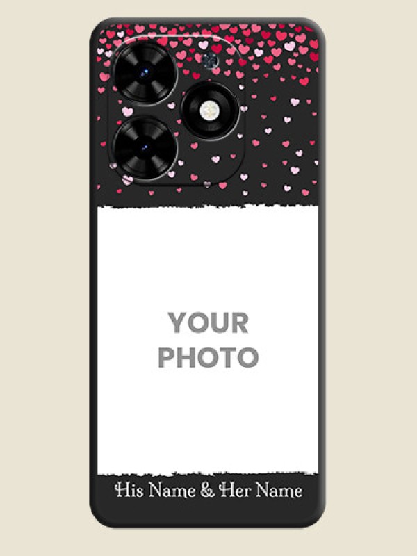 Custom Fall in Love with Your Partner - Photo on Space Black Soft Matte Phone Cover - Tecno Spark Go 2024 - alternate view