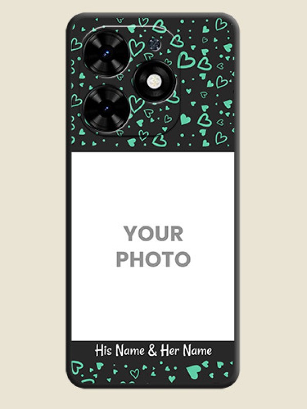 Custom Sea Green Indefinite Love Pattern - Photo on Space Black Soft Matte Mobile Cover - Tecno Spark Go 2024 - alternate view