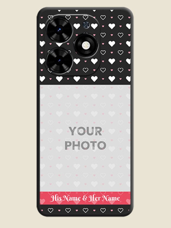 Custom White Color Love Symbols with Text Design - Photo on Space Black Soft Matte Phone Cover - Tecno Spark Go 2024 - alternate view