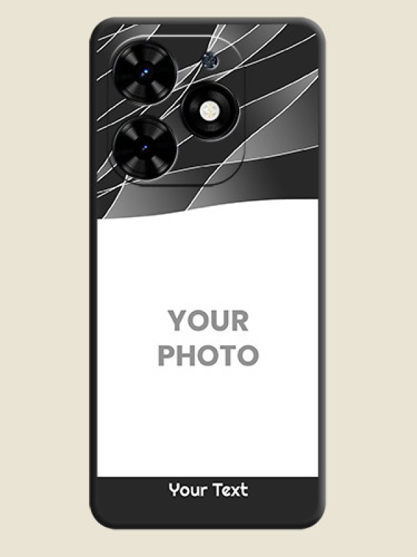 Custom Mixed Wave Lines - Photo on Space Black Soft Matte Mobile Cover - Tecno Spark Go 2024 - alternate view