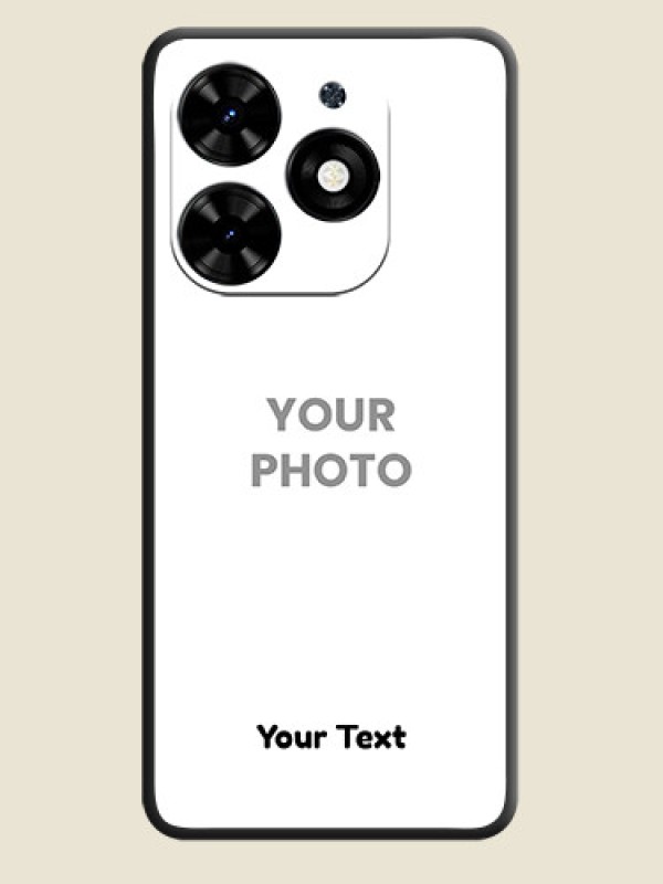 Custom Full Single Pic Upload With Text On Space Black Personalized Soft Matte Phone Covers - Tecno Spark Go 2024 - alternate view