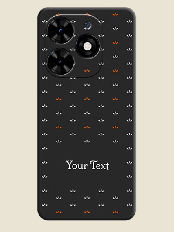 Custom Simple Pattern With Custom Text On Space Black Personalized Soft Matte Phone Covers - Tecno Spark Go 2024 - alternate view