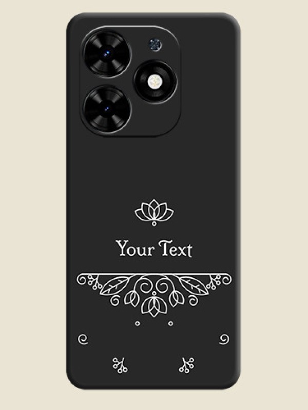 Custom Lotus Garden Custom Text On Space Black Personalized Soft Matte Phone Covers - Tecno Spark Go 2024 - alternate view
