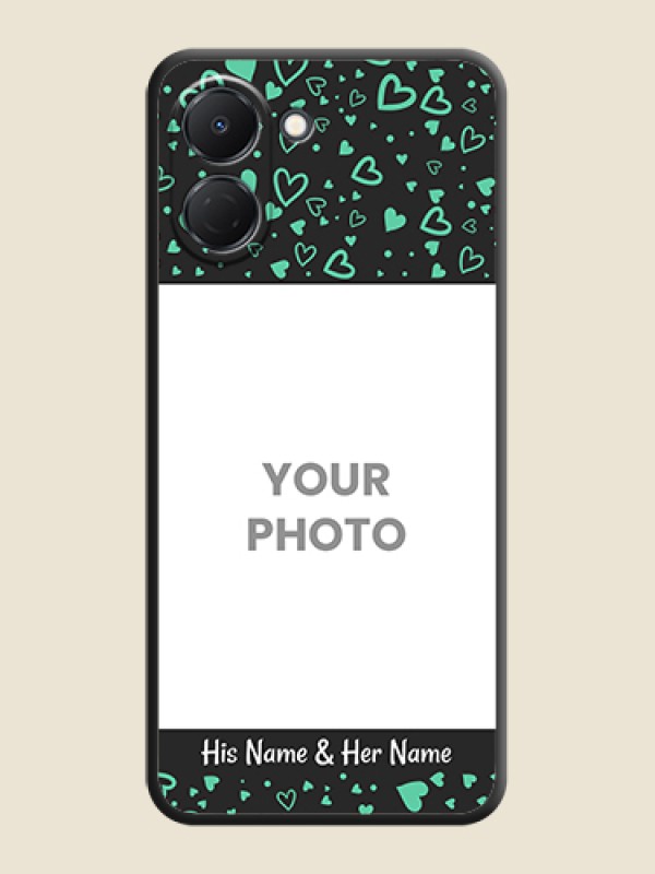 Custom Sea Green Indefinite Love Pattern on Photo On Space Black Custom Soft Matte Mobile Back Cover - Tecno Spark Go 3 - alternate view