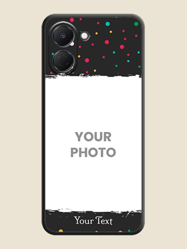 Custom Multicolor Dotted Pattern with Text On Space Black Custom Soft Matte Mobile Back Cover - Tecno Spark Go 3 - alternate view