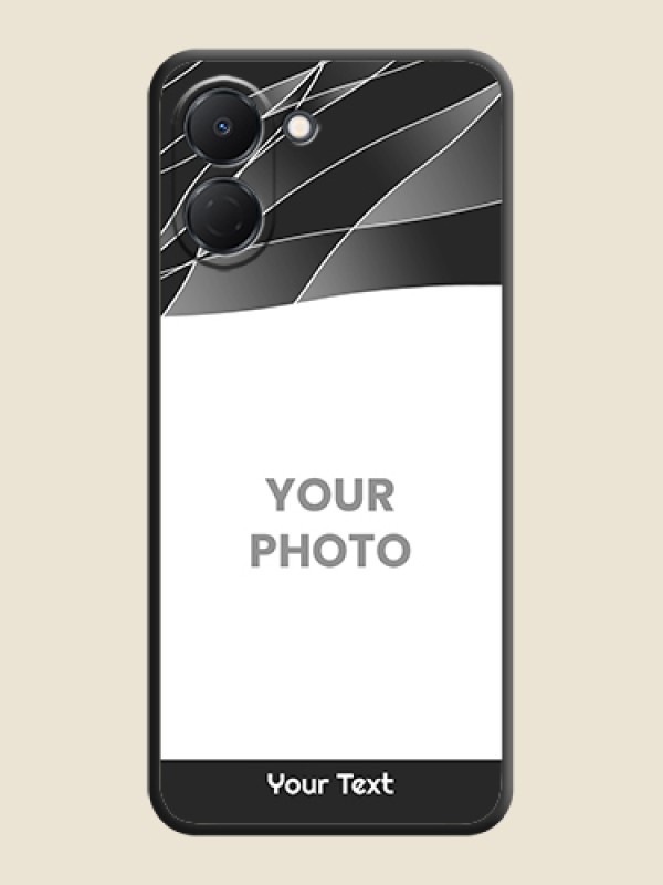 Custom Mixed Wave Lines on Photo On Space Black Custom Soft Matte Mobile Back Cover - Tecno Spark Go 3 - alternate view