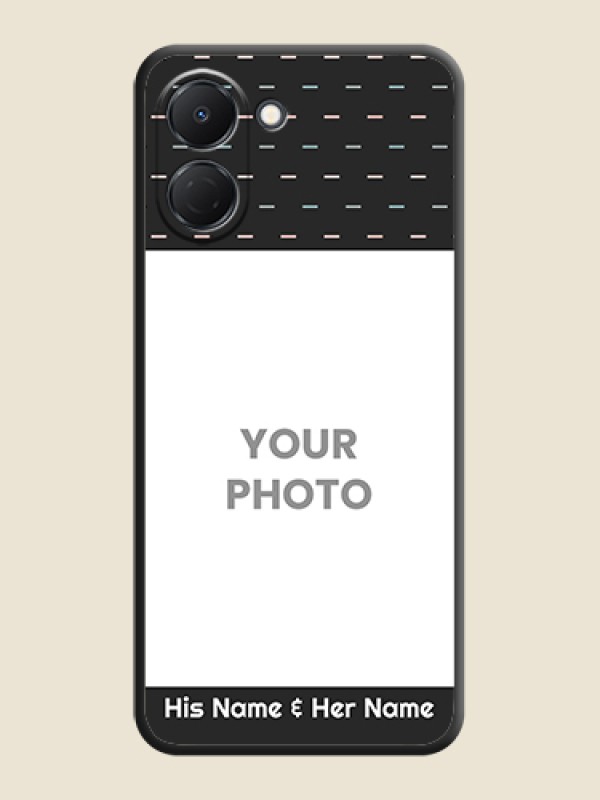 Custom Line Pattern Design with Text On Space Black Custom Soft Matte Mobile Back Cover - Tecno Spark Go 3 - alternate view